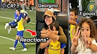 Cristiano & Georgina Reactions After Last Minute Alnassr Goal 🔥🥵|(3-1) Win 💙| #alnassr#cr7#reaction