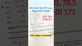 NT scan report at 13 weeks #pregnancy #ultrasound #ntscan #babyboy #cute  #baby #trending #newborn