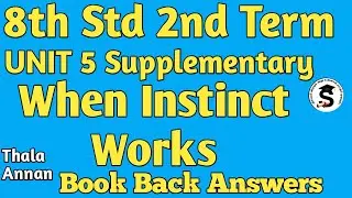 When Instinct Works Supplementary | 8th English Unit 5 | Grammar Book Back Answers Tamil@thalaannan