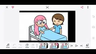 Cutechildpinktraw bikini belly pregnant give birth in comic animation 