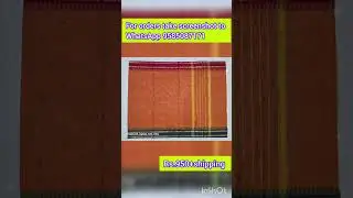 Premium Kanchi cotton putta sarees with running blouse #cottonsarees #handloom #dailywear