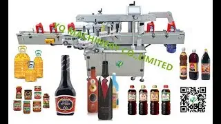 front and back two sides label application solution for chilli sauce square jar labeling machine