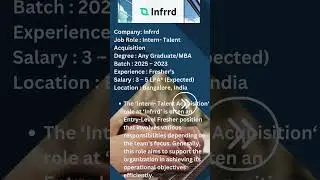 Infrrd #trending #trendingshorts #job  #hirings #softwarejob
