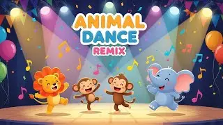 Animal Dance Remix | Fun Dancing Animals Song for Kids | Energetic Music Video | Animagic Studio