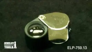 ELP-759.13 - Diamond Loupe, 10X Triplet, Black and Chrome, 20.5 Millimeters - Jewelry Tools Demo