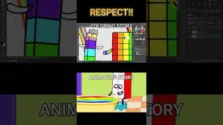 NUMBERBLOCKS COLORING STORY vs ANIMATION STORY #shorts