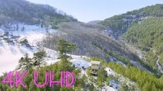 4K Smooth Beautiful Hill Place . Snow & Greenland . Relaxing Music || Peaceful ||