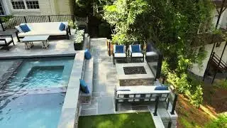 Stunning Modern Pool Overlooking Nancy Creek | Sleek Design, Fire Pit & Putting Green | Atlanta
