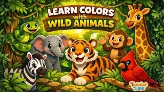 Learn Colors with Wild Animals 🐸🐘🐒 | Fun Jungle Color Song for Toddlers