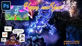 Photoshop speed Art of  - A Chinese New Year spirit(welcome year of the bunny)