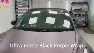 Ultra-matte Black Purple Vinyl Wrap