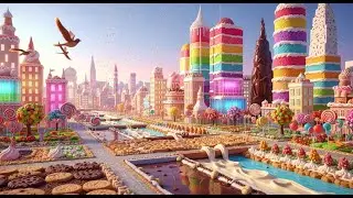 🌈 &ldquo;Magical Candy City Reveal&rdquo;  Cinematic Dessert Fantasy 🍰✨