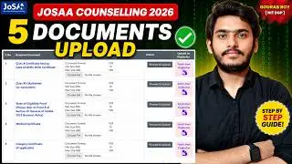 🚨JOSAA DOCUMENT UPLOAD✅ | State of Eligibility Proof | Medical Certificate | JOSAA Counselling 2026