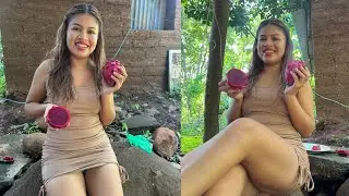 Probando Una Fruta Exótica 
