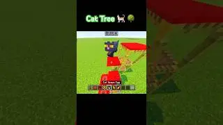 Minecraft this Aesthetic Red Cat Tree Tutorial 🐈❤️ #minecraft #shorts #ytshorts #farrygamerz
