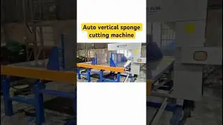 Automatic vertical sponge cutting machine with  double side cut #spongecuttingmachine #machinery