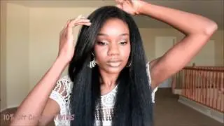 Kinky Straight Hair UNDER $15!!! 3 Style Lookbook   Outre Annie Sistawigs com