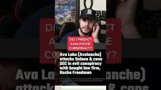 $AVAX: DID I PREDICT THE AVALANCHE EVIL CONSPIRACY!