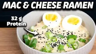 High Protein Mac & Cheese Ramen (cremig, schnell und kalorienarm)