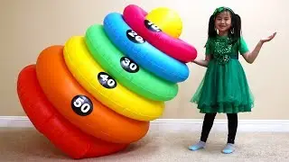 Jannie Pretend Play Magic Stacking Rings Transform Colors for Kids