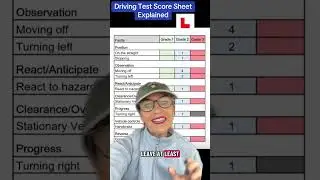 Driving Test Score Sheet Explained #irishdrivingtesr