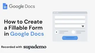How to Create a Fillable Form in Google Docs