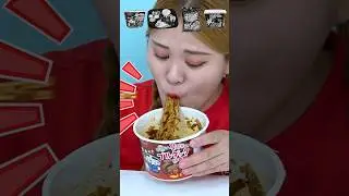Random Spicy Noodles Tteokbokki Mukbang #shorts #ramen