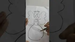 Little cartoon princess sketching by Sanchika Art | Step by step sketching | Sanchika Art.