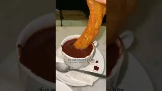CHURROS IN MADRID🇪🇸Chocolater&iacute;a San Gin&eacute;s🍫 #churros #spain #travel