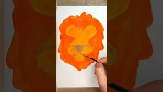 Lion Drawing and Painting for Kids #liondrawing #lion #drawingforkids #learntodraw #painting