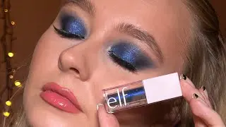 ELF COSMETICS BLUE EYE TUTORIAL | Laura Hargreaves