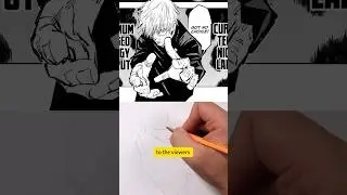 How to draw dramatic action scenes Gojo in Jujutsu Kaisen #art #anime