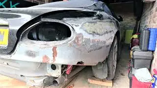 Jaguar xk8 arch, sill, rear quarter panel repair   part 5