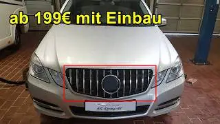 Mercedes E-Klasse W212 Vorfacelift | K&uuml;hlergrill mit Einbau 199 &euro; | Grill Chrom