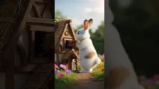 a rabbit first time colouring and first time make a house #ai
