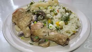 Нежная курица в сметанном соусе 