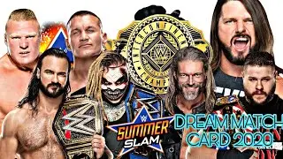 WWE SUMMERSLAM 2020 DREAM MATCH CARD PREDICTIONS V3