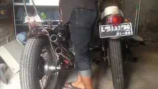 Kawasaki KZ400 single carbs VS Honda CB3500 dual carbs sound