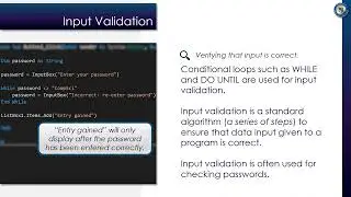Implementation - Conditional Loop Constructs / Input Validation
