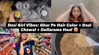 Brown Girl Day In Canada 🇨🇦: Hair Dye, Daal chawal aur Dollarama shopping #youtube #dailyvlog