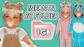 sims 4 infant cc folder CAS maxis match hair & clothing 1GB