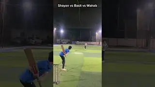 Shayan Ghusy Mai 🔥☠️ -3 Balls Match -Shayan Vs Basit Vs Wahab - Off Yorker #cricket #youtubeshorts