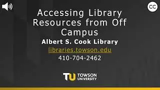 Accessing Cook Library Resources from Off Campus