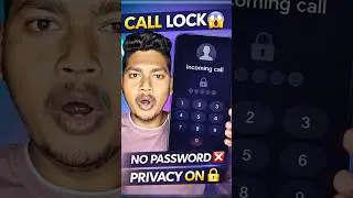 Incoming Call Lock App 😱 | Phone Call Privacy Trick 2026 |#shorts