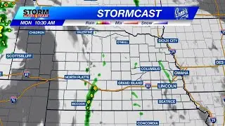 Timing of severe storms as line moves in by Monday evening - May 6, 2024