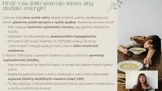 Saboteři zdrav&iacute;- 1.den Cukry a sacharidy anebo proč jsme po j&iacute;dle unaven&iacute; a potřebujeme svačinky