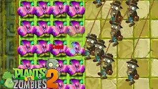 PvZ 2 Challenge - 20 Plants Max Level Vs 20 Relic Hunter Zombie Level 15 Max Speed - Who will win ?