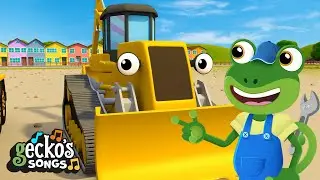 Meet the Construction Trucks! 🚧🚜 | Gecko's Garage | Nursery Rhymes for Kids