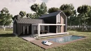 MODERN BARN HOUSE - LARGE | Architectural Animation
