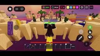 Playing Roblox bed wars as void knight 